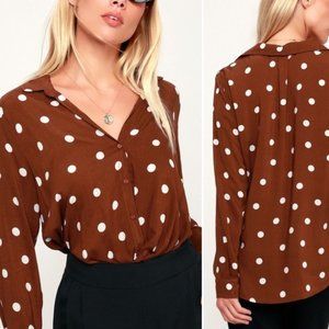 Nordstrom All in Favor Polka Dot Blouse